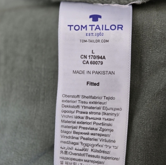 TOM TAILOR Soft Green Cotton Denim Jacket. Size Large - Picture 10 of 13